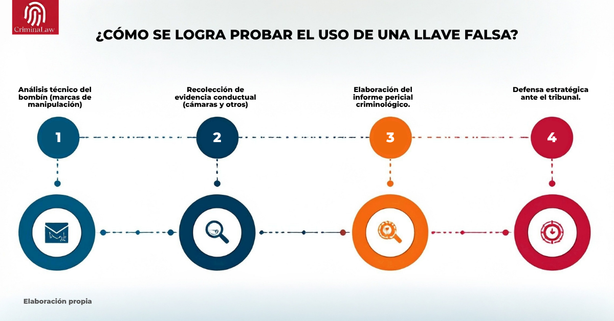  llave falsa delito de robo: como se logra probar el uso de una llave falsa